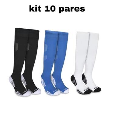 Imagem de kit 10 Pares De Meiões de Futebol Hoahi Cano Longo - Melhor Custo-Bene