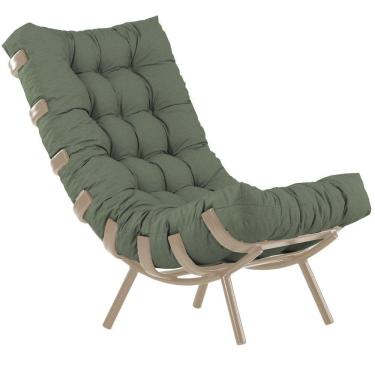 Imagem de Kit Almofada Poltrona Costela Alumínio Decorativo Sala Fendi