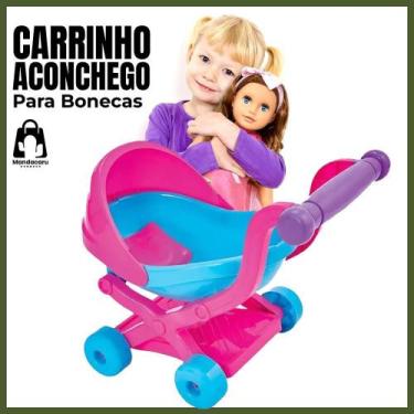 Imagem de Carrinho Brinquedo Infantil Bonecas Rosa Dia Das Crianças - Bs Toys