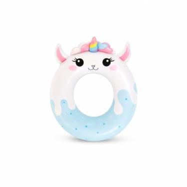 Imagem de Boia Inflável Infantil Circular 60cm, Animais Sortidos, Resistente, para Piscina (Ovelinha)