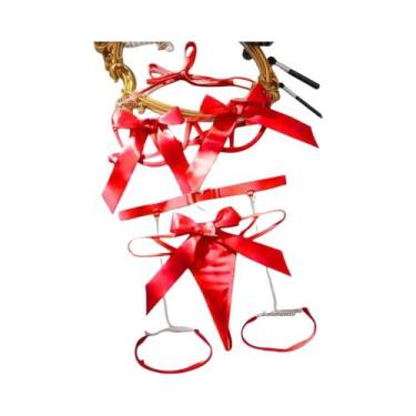 Imagem de Conjunto De Lingerie Sexy Transparente Para Mulheres Com Sutiã E Calci