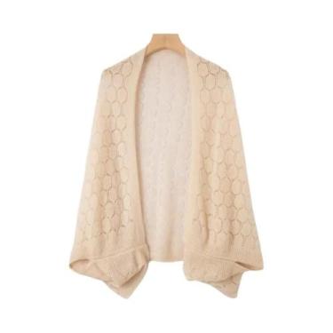 Imagem de Cachecol De Lã Merino E Caxemira Tricotado, Estilo Geométrico De Luxo 