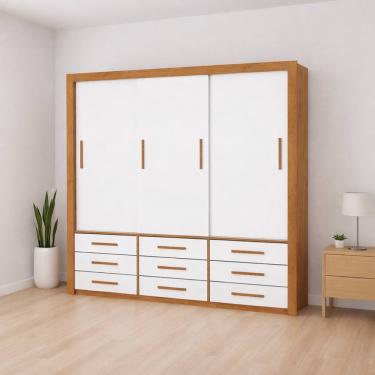 Imagem de Guarda Roupa 3 Portas 9 Gavetas Imperium -Grand Line