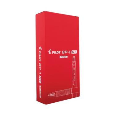 Imagem de Caneta Pilot BP-1 Retrátil Fina Vermelha Caixa Com 12 Unidades