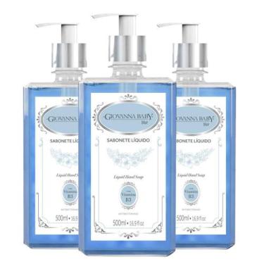 Imagem de Kit C/3 Sabonete Liquido Giovanna Baby Antibacteriano Blue 500ml