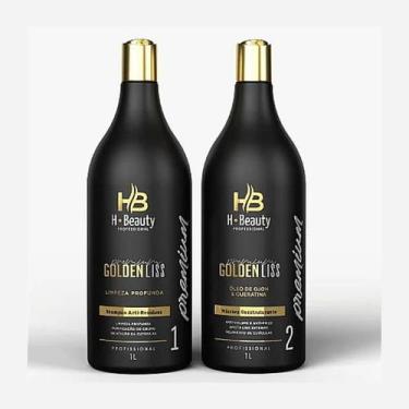 Imagem de Kit Escova Progressiva Golden Liss Sem Formol HBeauty 1l - Hbeauty Pro