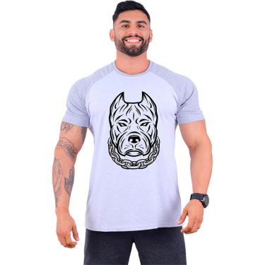 Imagem de Camiseta Tradicional Manga Curta MXD Conceito Pitbull Gangster Masculina-Masculino