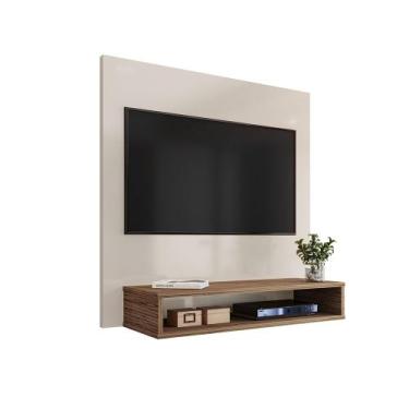Imagem de Painel milao para tv até 32" offwhite com freijo - CASA MOVEIS