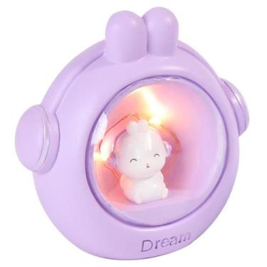 Imagem de Ornamentos de coelho com hipnose à luz noturna, resina, coelho curativ