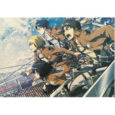 Imagem de Pôster: arte de parede, decoração de parede, anime retrô Attacks On Ti