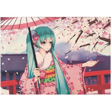 Imagem de Pôster: arte de parede, pintura decorativa, Hatsune Miku Retro Anime -