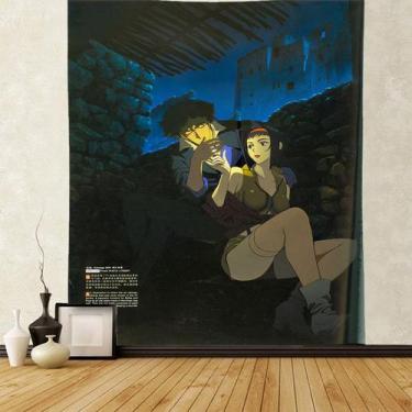Imagem de Tapeçaria de parede Cowboy Bebop Aesthetic 150x130cm Microfabric - yiw