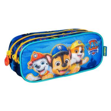 Imagem de Estojo Escolar Infantil Duplo Patrulha Canina 15336 Azul - Xeryus