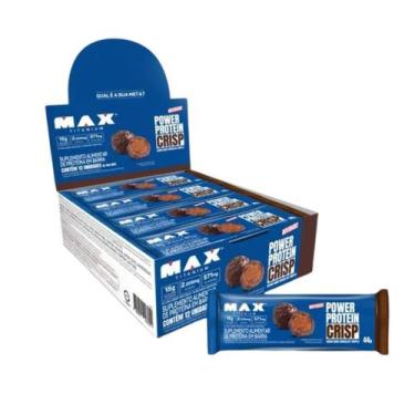 Imagem de Caixa 12 Power Protein Crisp Max Titanium 44g 15G Proteína, Dark Choco
