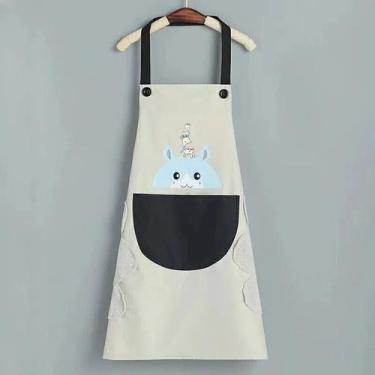 Imagem de Avental Com Lenço Manual, Bolso Impermeável, Comum Uso - NoBrand, Azul