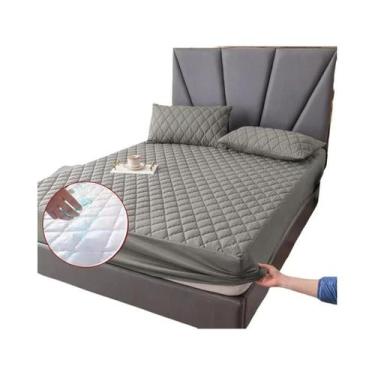 Imagem de Protetor De Colchão Ajustável Impermeável Antibacteriano 150x200 160x2