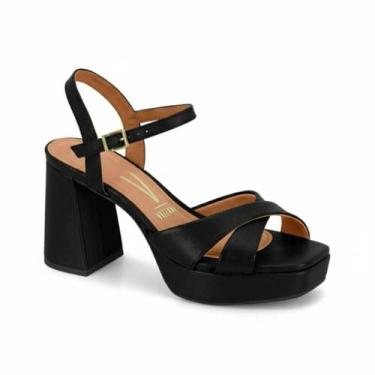 Imagem de Sandália Feminina Vizzano Fivela Salto Alto Confortável Original -, Pr