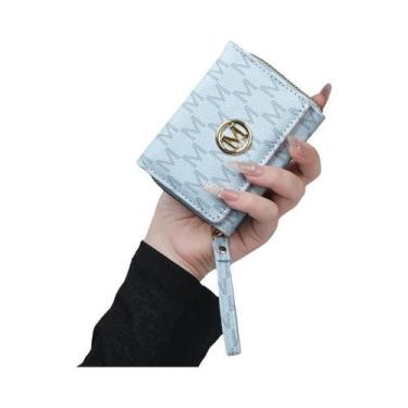 Imagem de Carteira Feminina Curta De Couro PU Com Múltiplos Slots Para Cartões E