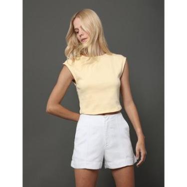 Imagem de Blusa Feminina Ribana Tricot Calvin Klein Jeans - Amarelo Manteiga-Feminino