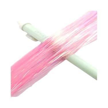 Imagem de Extensões De Cabelo Sintético Colorido Arco-Íris Com Brilho 93/120cm, 