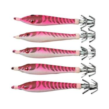 Imagem de Conjunto De Iscas De Lula Brilhante De 10cm, 5 Peças, Iscas De Camarão