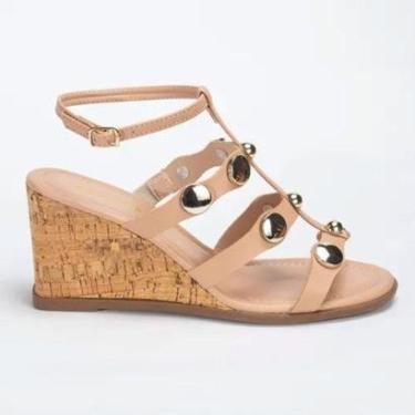 Imagem de Sandália Anabela Feminina Confortável Elegante Lauraliza-Feminino