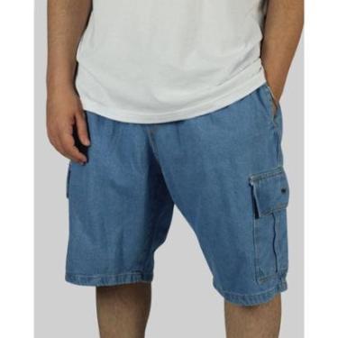 Imagem de Bermuda DR7 Street Jeans Cargo Seven - Azul-Unissex