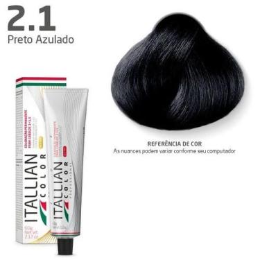 Imagem de Tintura para cabelos itallian color premium 2.1 preto azulado 60gr
