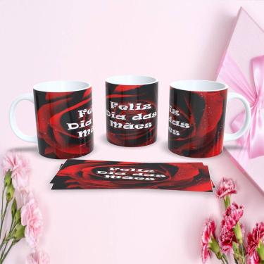 Imagem de Caneca de Porcelana Mães Estampa 103 para Presente 325ML com Estampa Temática Dia das M...
