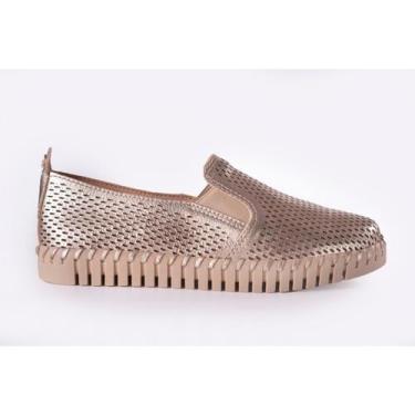 Imagem de Tênis Bottero Feminino Couro Slip On 354317, Dourado, 36, Feminino