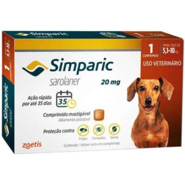 Imagem de Antipulgas Para Cães Simparic 40mg De 5,1-10kg 1 Comprimido - afg