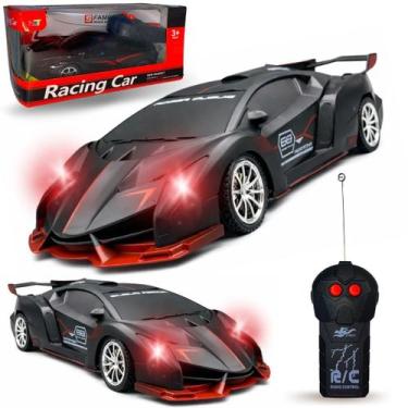 Imagem de Carro Controle Remoto Controle Frente E Ré Preto Farol Led - Europio