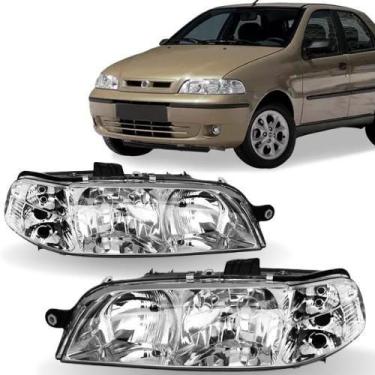 Imagem de Par Farol Fiat Palio G2 2001 2002 2003 2004 2005 2006 2007 - BBS / ZEE