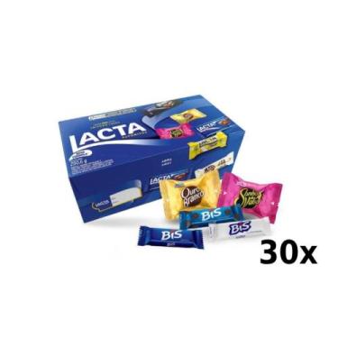 Imagem de Bombom LACTA Favoritos 250,6g Caixa com 30 Unidades