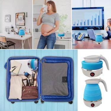 Imagem de Chaleira Elétrica Jarra De Silicone Dobrável 600ml Portátil - CHALEIRA
