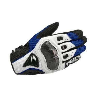 Imagem de Luvas De Couro Respiráveis Para Motociclismo Masculinas Primavera/Outo