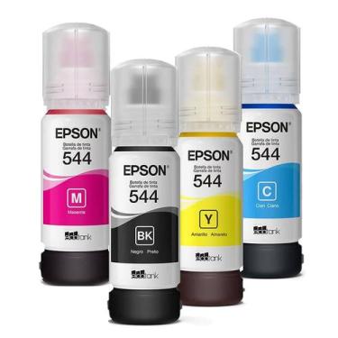 Imagem de Kit 4 Cores Tinta Epson 544 T544 Original para Ecotank L3110 L3150 L31