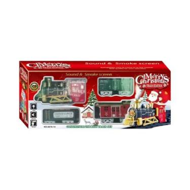 Imagem de Conjunto De Brinquedos De Trem Elétrico De Natal Para Crianças, Locomo