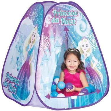 Imagem de Barraca Princesa Da Neve Castelo Toca C/60 Bolinhas Braskit