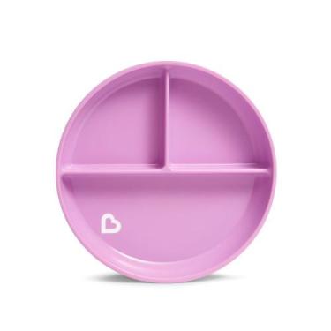 Imagem de Prato Infantil Munchkin Com Divisória Ventosa Bebê 6m+ Roxo