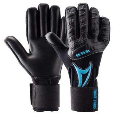 Imagem de Luva de Goleiro Profissional Three Stars One, Preto, P