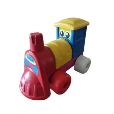 Imagem de Brinquedo Educativo Infantil Bloco De Montar Encaixar Trenzinho - Bgpl