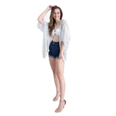 Imagem de Kimono Paetê Com Top Feminino Adulto de Carnaval - Fantasias Carol FSP