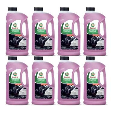 Imagem de Kit 8 Aditivo De Radiador Castrol Híbrido Rosa Pu