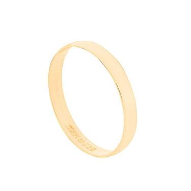 Imagem de Aliança de Casamento Ouro 18k Tradicional Lisa 2,5 mm - OSI, Ouro amar