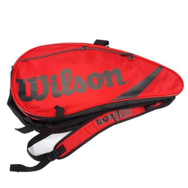 Imagem de Raqueteira de Beach Tênis e Padel Wilson RAK PAK, Vermelho