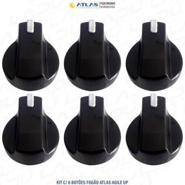 Imagem de Kit com 6 botões Manipulos para fogão Atlas Agile Up