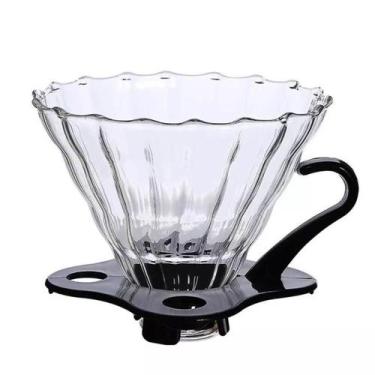 Imagem de Coador de Café em Vidro Transparente (1- 4 Doses) Porta Filtro Elegant