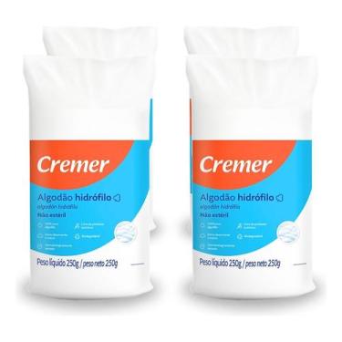 Imagem de Algodão Cremer Hidrófilo Rolo 250g (kit C/04 Unds) - Cremer