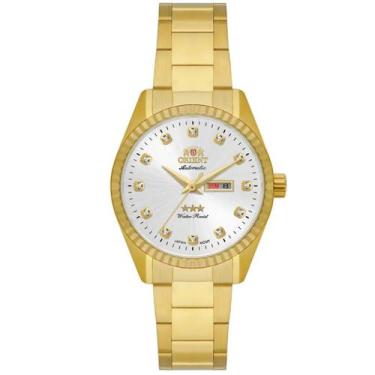 Imagem de Relógio orient feminino dourado automatico nh6gg007 s1kx